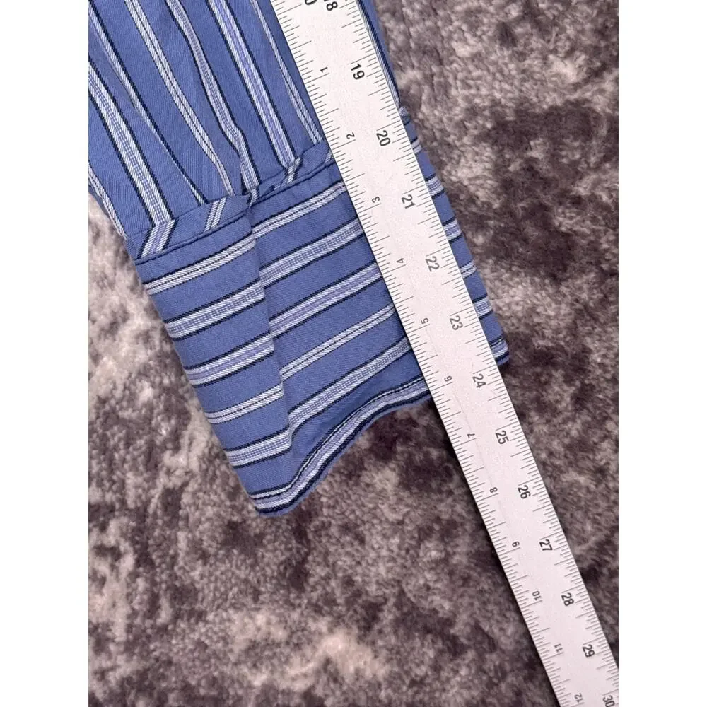 Free People Top Large Womens Moxley Striped Cropped Button Shirt
